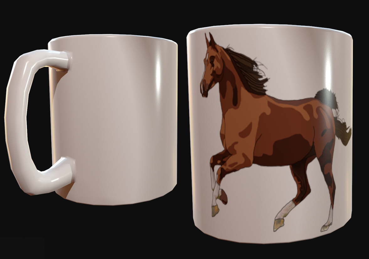 Tasse Motif avec un dessin de cheval