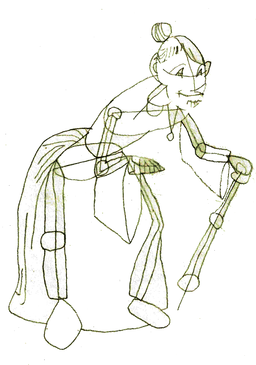 La dame (Esquisse au plomb)