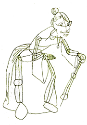 La dame (Esquisse au plomb)