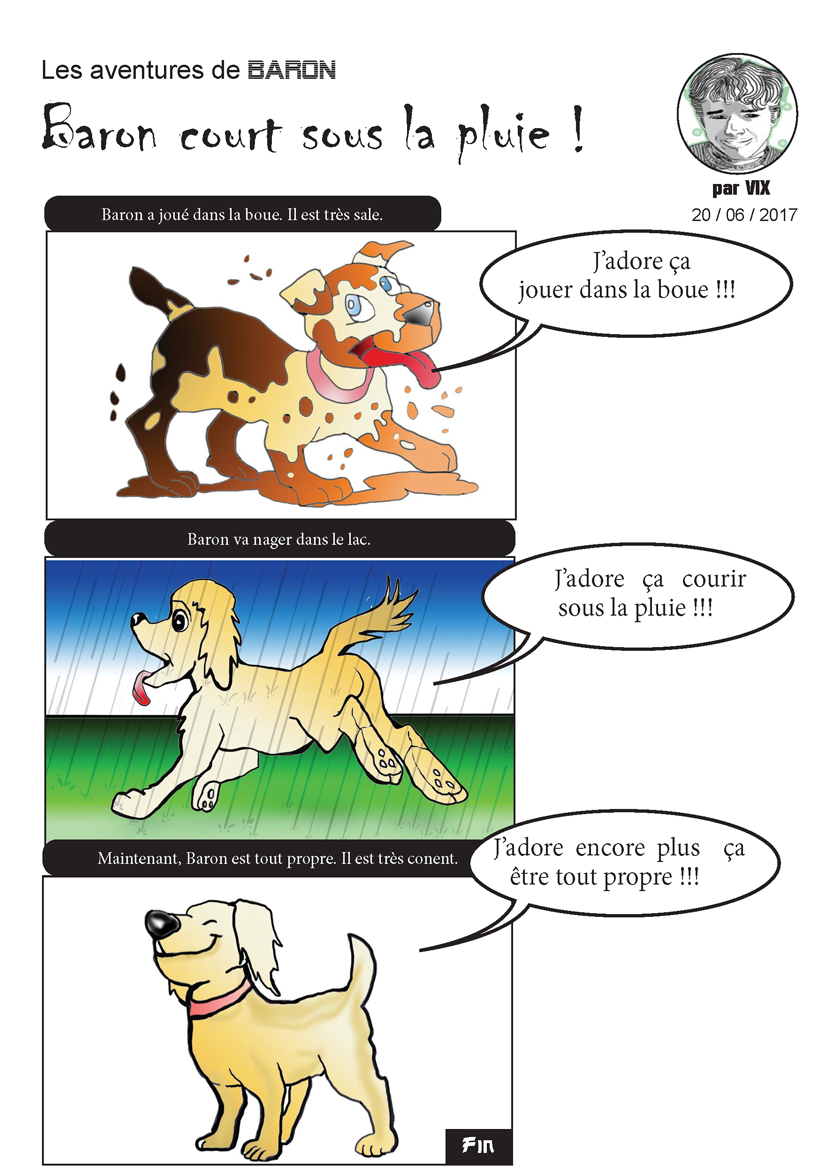 Baron court sous la pluie ! (planche 1 de 1)