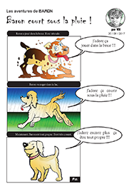 Baron court sous la pluie ! (planche 1 de 1)