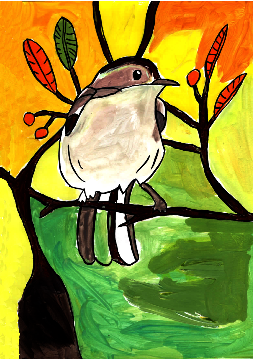 Oiseau sur une branche N° 1