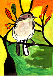 Oiseau sur une branche N° 1