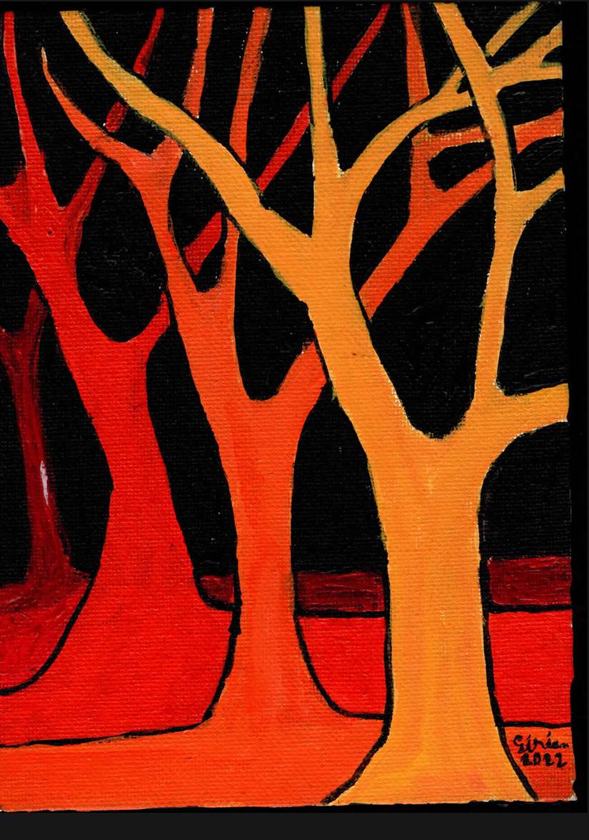 Les arbres colorés : Orange