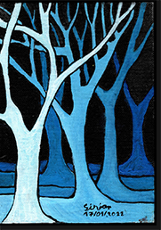 Les arbres colorés : Bleu