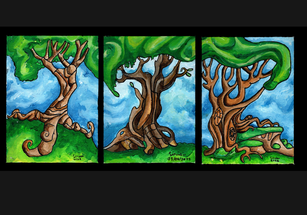 Arbres seuls : Tryptique