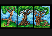 Arbres seuls : Tryptique
