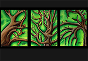 Arbres verts : Tryptique