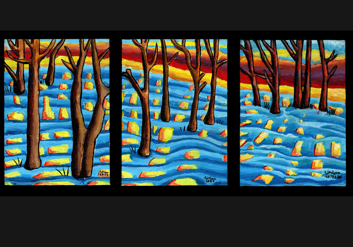 Paysages d'hiver : Tryptique