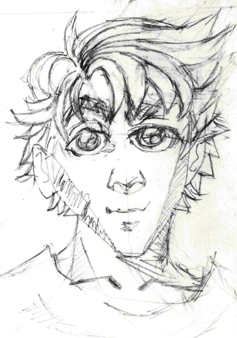 Visage homme Série 1 - 1 (Esquisse au plomb)