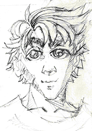 Visage homme Série 1 - 1 (Esquisse au plomb)