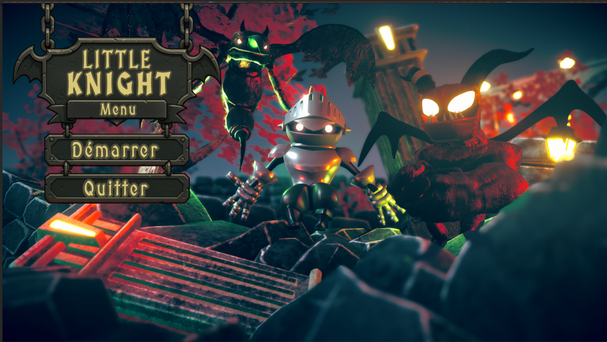 Ecran d'ouverture du jeu "Little Knight"