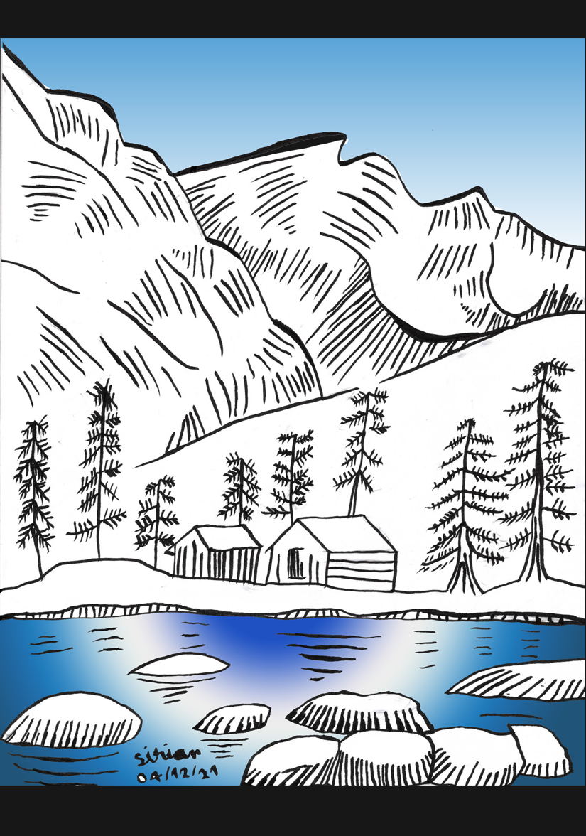 Les maisons au bord du lac