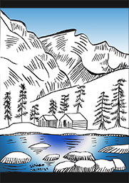 Les maisons au bord du lac