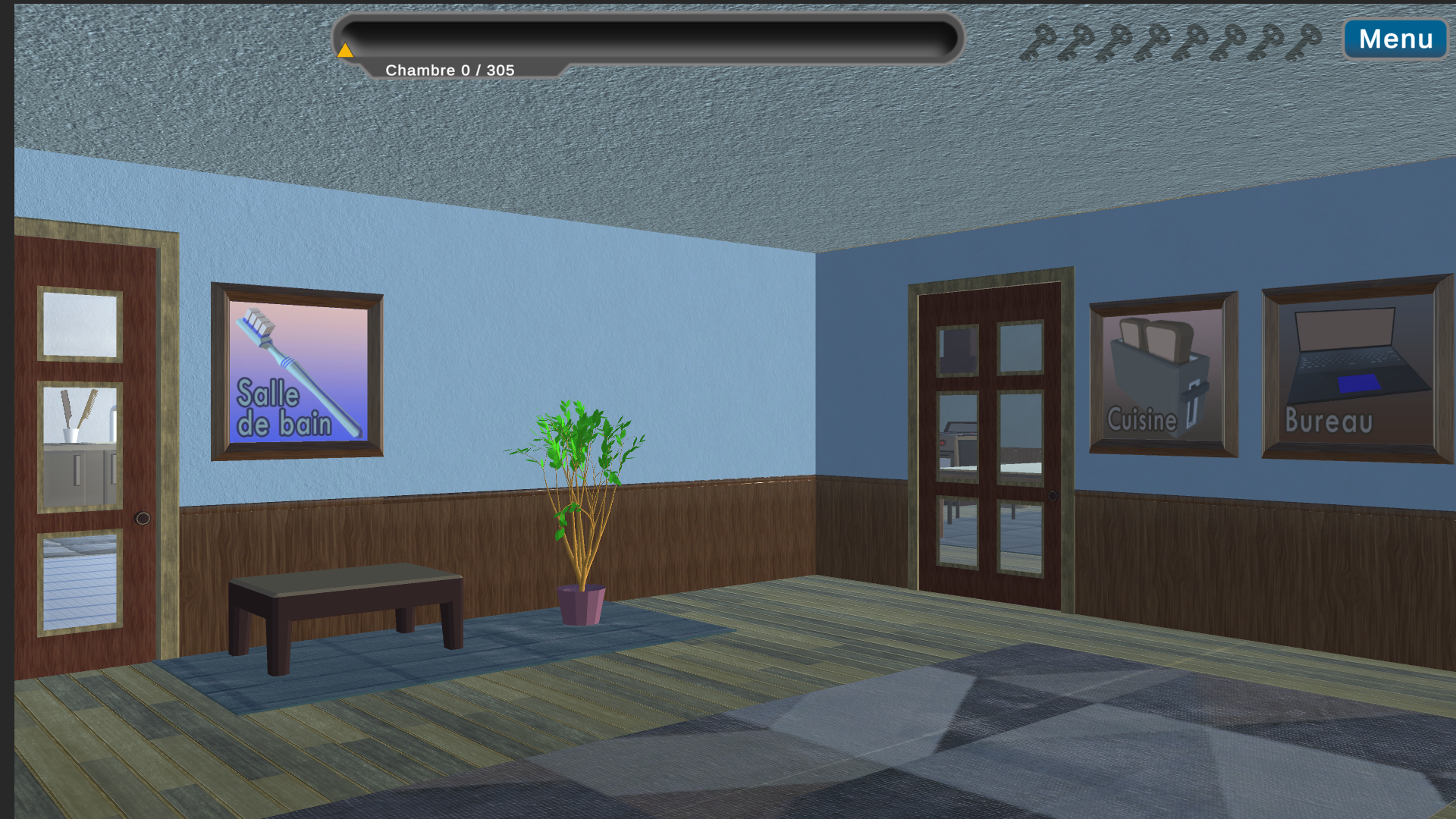 Vues du jeu vidéo éducatif "La Maison"