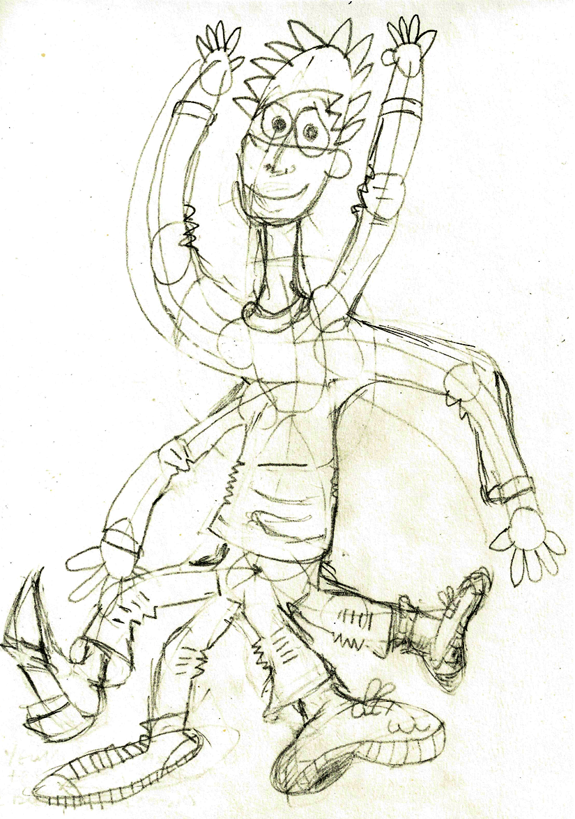 Homme Dansant (Esquisse au plomb)