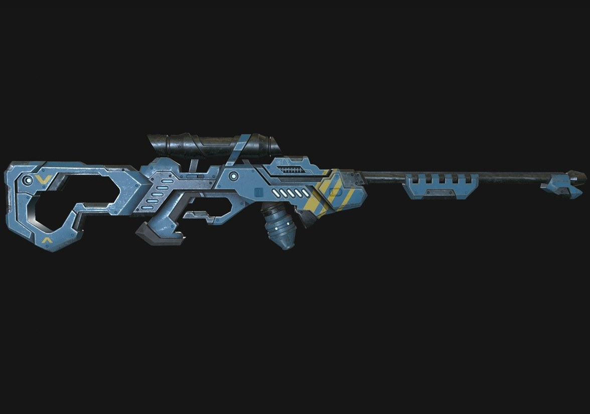 Le fusil bleu