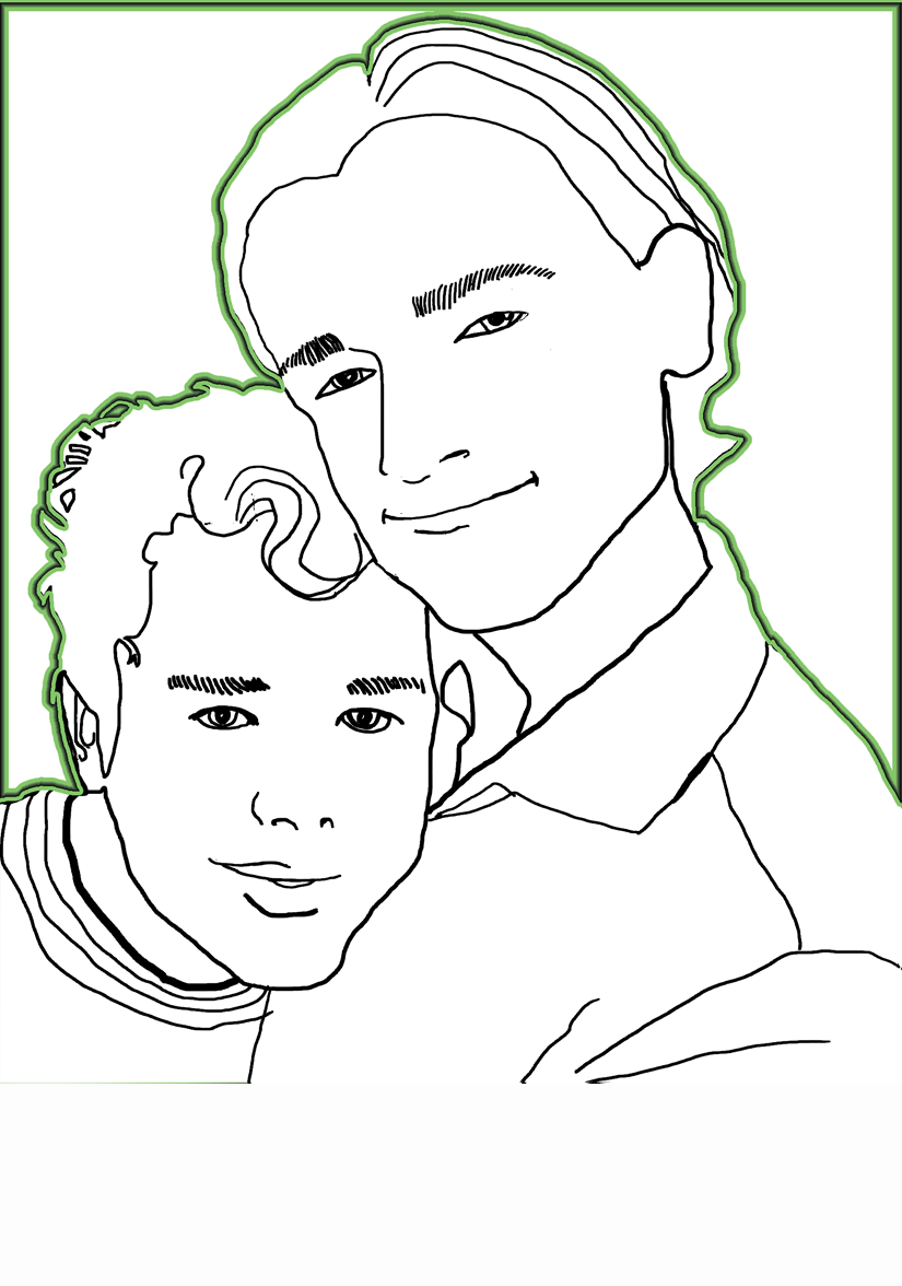 Mon frère et moi 3 (Esquisse 1)