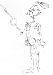 Chevalier (Esquisse au plomb)