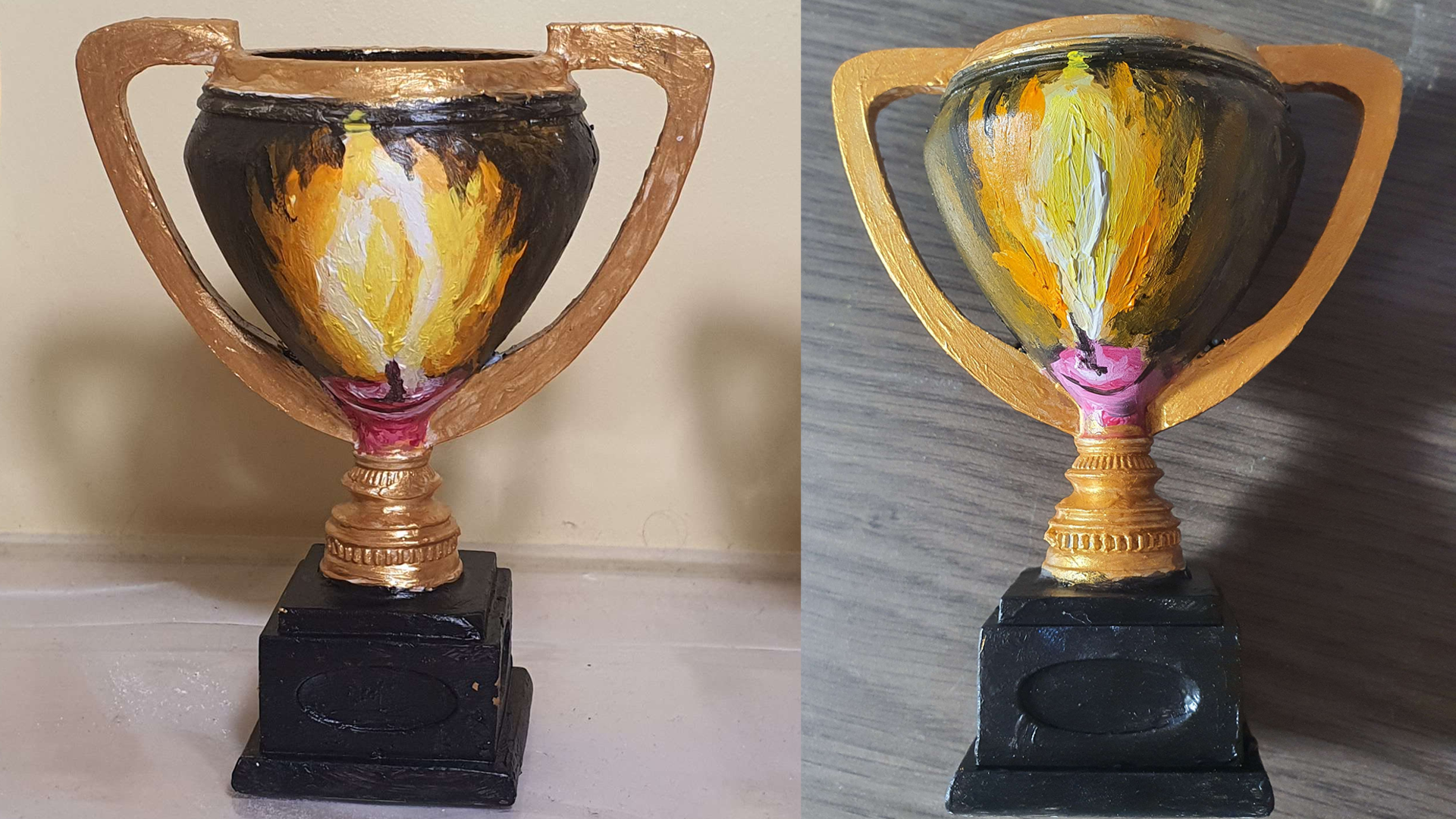 Les trophées peints N°2 : La flamme