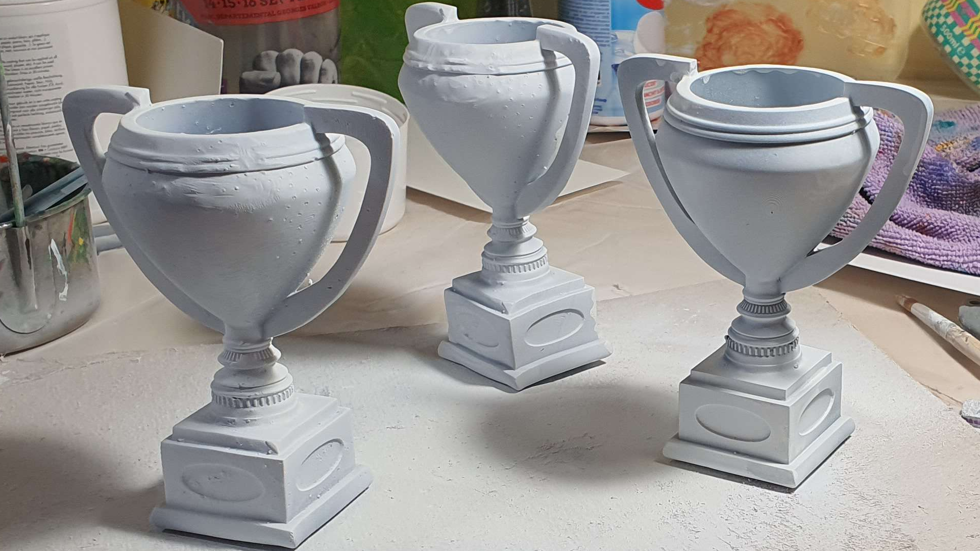 Les trophées en blanc