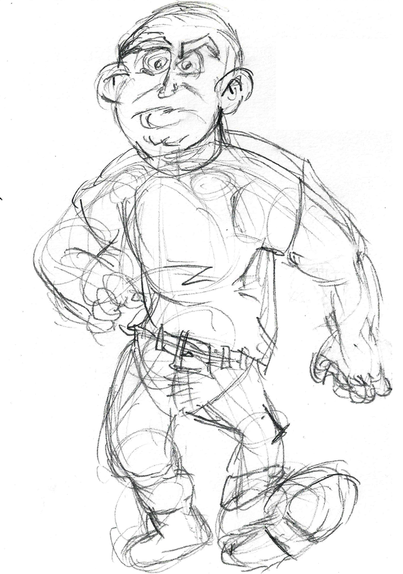 Homme debout 2 (Esquisse au plomb)