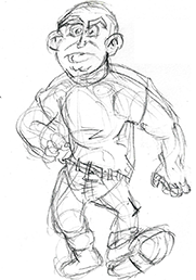 Homme debout 2 (Esquisse au plomb)