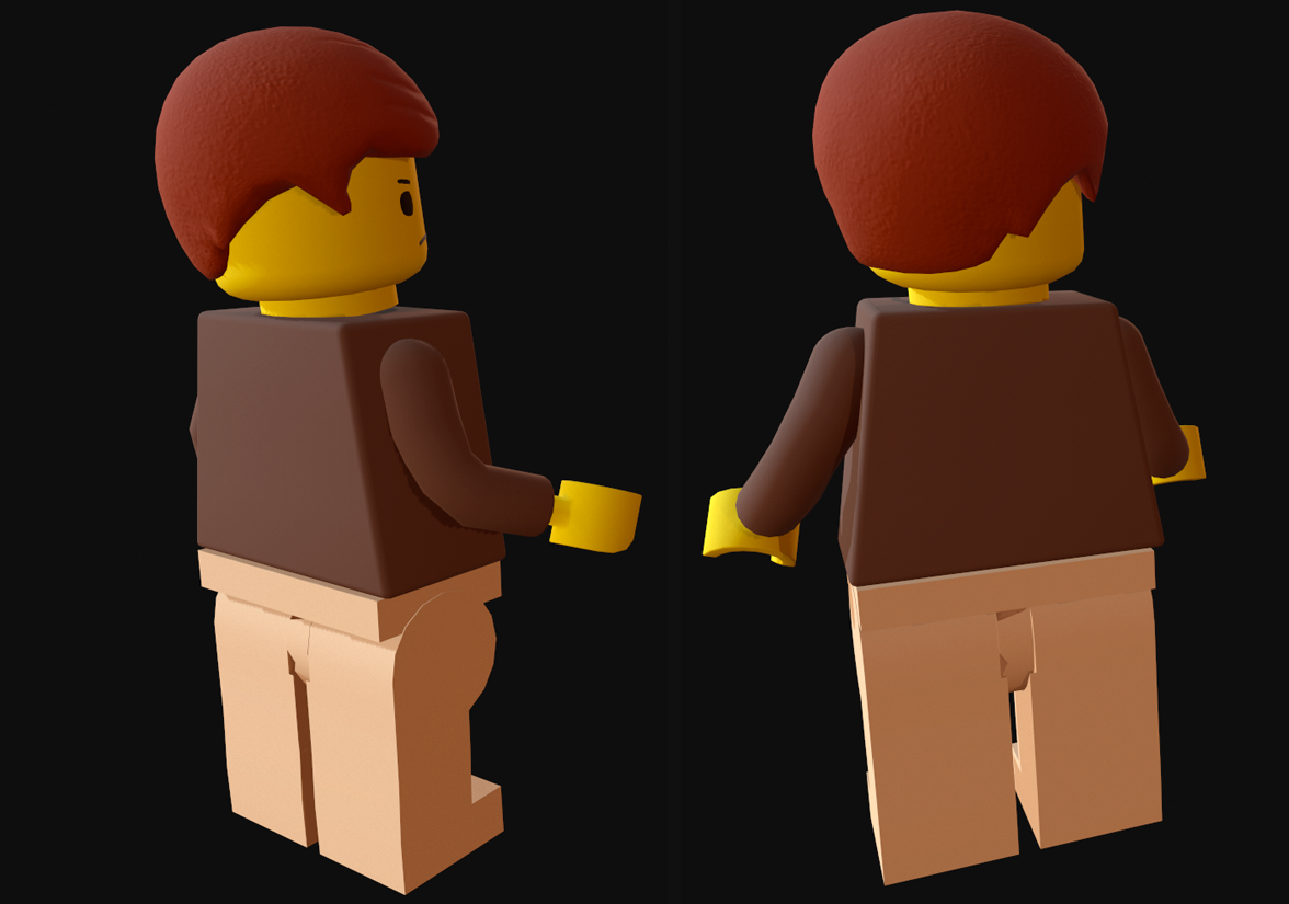 Vue de biais et de dos